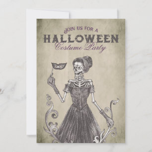 Skeleton Halloween Party Invitation
