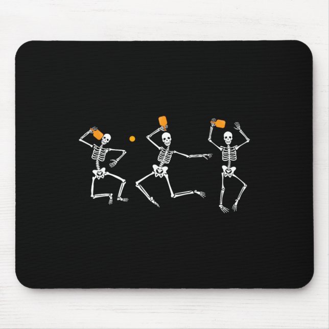 Skeleton Halloween Pickleball  Mouse Pad (Front)