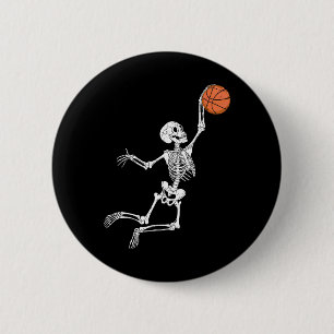 Skeleton Halloween Player Catcher Mens Boys Kids  2 Inch Round Button