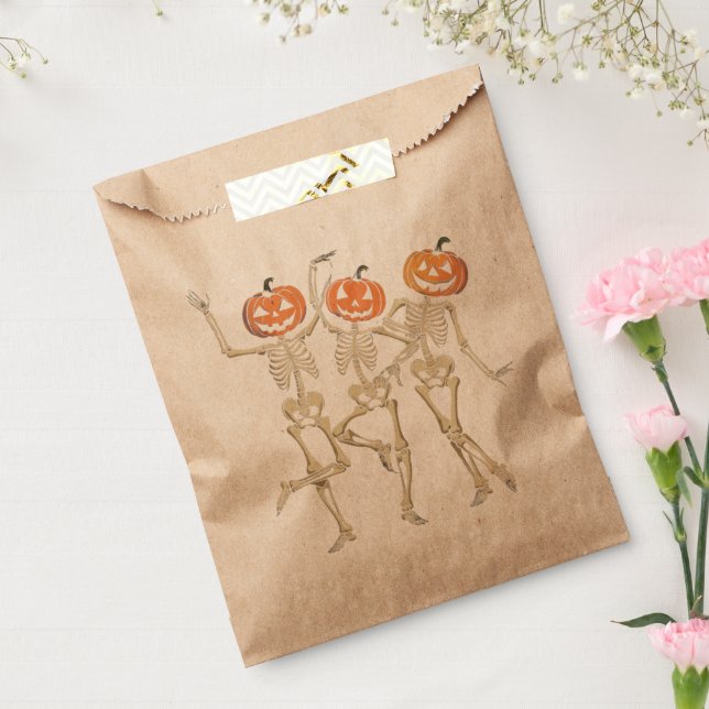 Skeleton Halloween Pumpkin Fall Spooky Season  Favour Bag (Sealed)