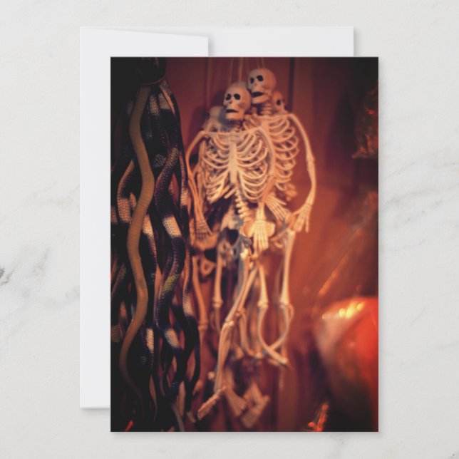 Skeleton Halloween Tivoli View Save The Date (Front)