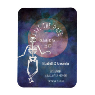 Skeleton/ Halloween Wedding /Save the Date Magnet