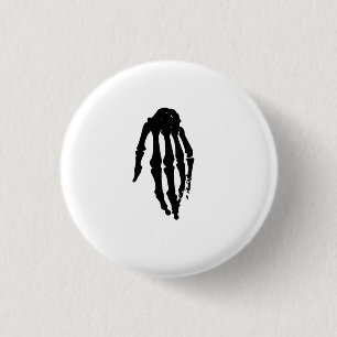 Skeleton Hand 1 Inch Round Button