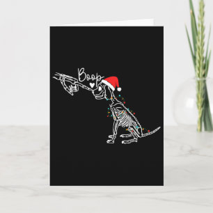 Skeleton Hand Boop Dog Funny Dog Lover Christmas Card