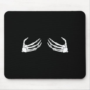 Skeleton Hand Breast Funny Halloween Costume Spook Mouse Pad