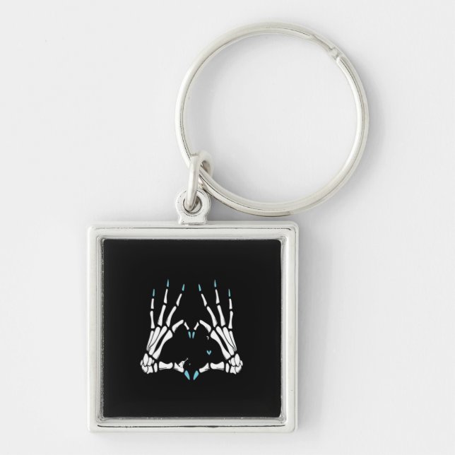 Skeleton Hand Classic Halloween Keychain (Front)