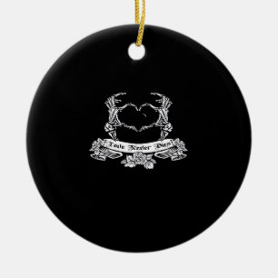 Skeleton Hand Design  Ceramic Ornament