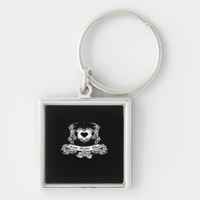 Skeleton Hand Design Classic Keychain (Front)