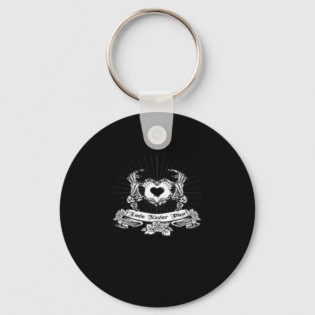 Skeleton Hand Design Classic Keychain (Front)