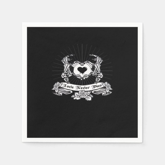 Skeleton Hand Design Classic Napkin (Front)