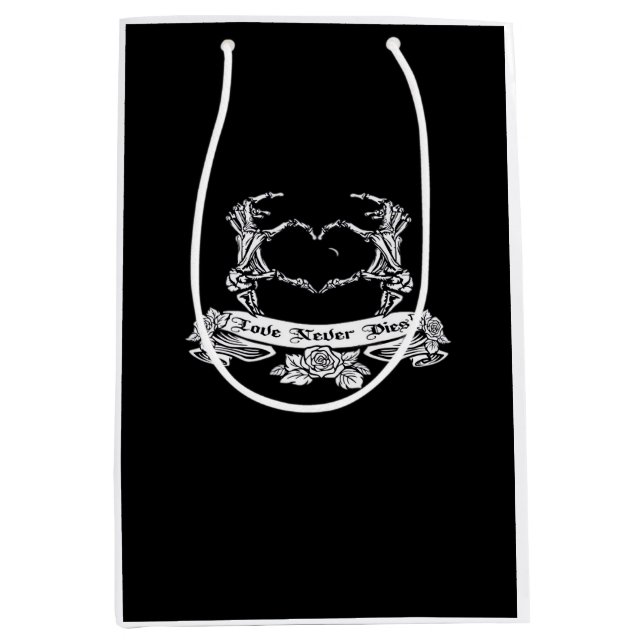 Skeleton Hand Design  Medium Gift Bag (Front)