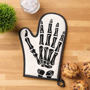 Skeleton Hand Gothic Halloween Cooking Spooky Year Oven Mitt
