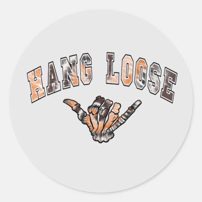 Skeleton Hand Hang Loose Sticker (Front)