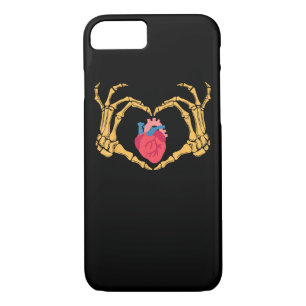 Skeleton Hand Heart Anatomy Cardiac Cvicu Nurse Ha Case-Mate iPhone Case