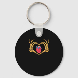 Skeleton Hand Heart Anatomy Cardiac Cvicu Nurse Ha Keychain
