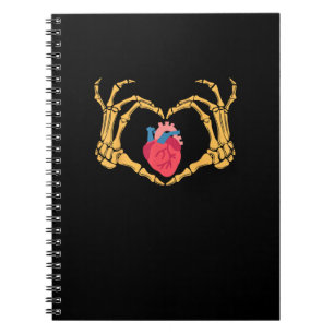 Skeleton Hand Heart Anatomy Cardiac Cvicu Nurse Ha Notebook