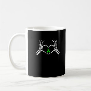 Skeleton Hand Heart Awareness Ribbon Coffee Mug