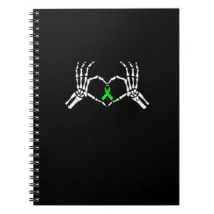 Skeleton Hand Heart Awareness Ribbon Supportive Notebook