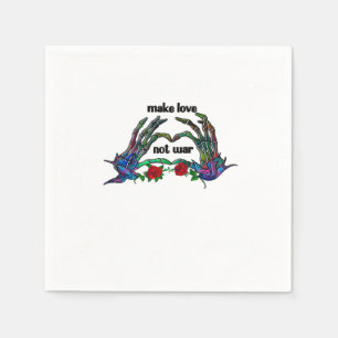 Skeleton Hand Heart Design Napkin