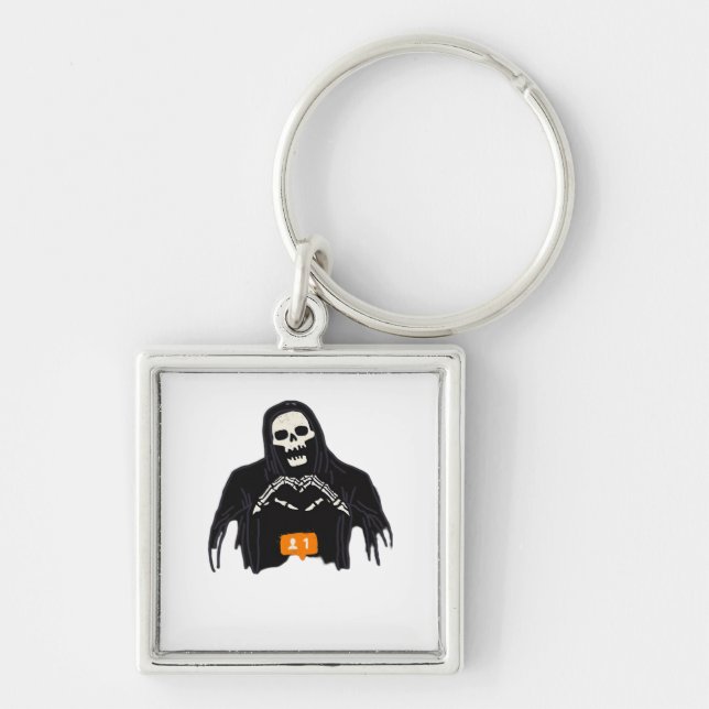 Skeleton Hand Heart Follower Classic Keychain (Front)