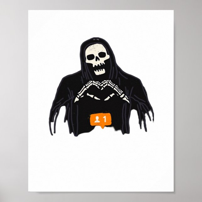 Skeleton Hand Heart Follower Classic Poster (Front)