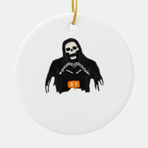 Skeleton Hand Heart Follower Classic Style Ceramic Ornament