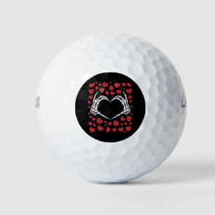 Skeleton Hand Heart Funny Bones Valentine's Day Golf Balls
