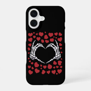 Skeleton Hand Heart Funny Bones Valentine's Day iPhone 16 Case