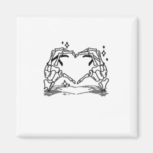 Skeleton Hand Heart Funny Design Style Magnet
