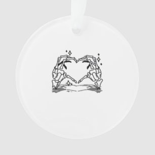 Skeleton Hand Heart Funny Design Style Ornament