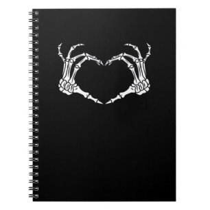 Skeleton Hand Heart Halloween Design Notebook