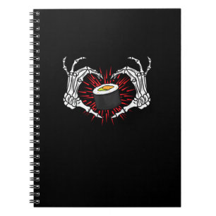 Skeleton Hand Heart Lazy Diy Halloween Costume Coo Notebook