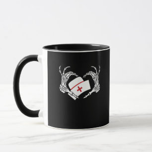 Skeleton Hand Heart Lazy Diy Halloween Costume Nur Mug