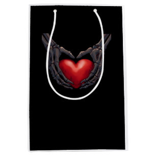 Skeleton Hand Heart Medium Gift Bag