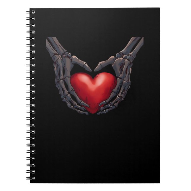 Skeleton Hand Heart Notebook (Front)