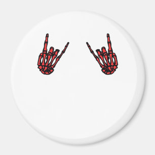 Skeleton Hand Heart Roll Red Classic Look Magnet