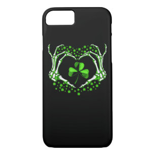 Skeleton Hand Heart Shamrock St Patricks Day Paddy Case-Mate iPhone Case