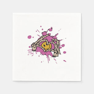 Skeleton Hand Heart Show Classic Napkin