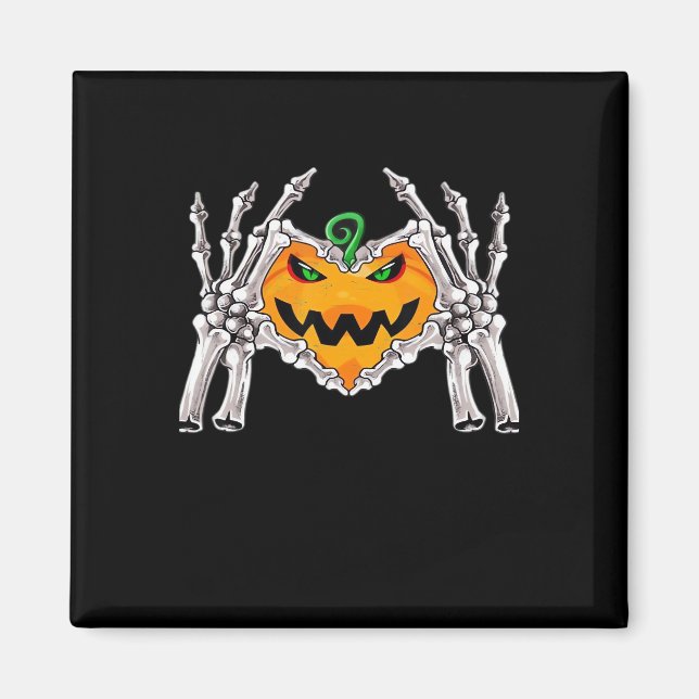 Skeleton Hand Heart Sign Bone Costume Magnet (Front)