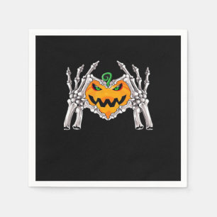 Skeleton Hand Heart Sign Bone Costume Napkin