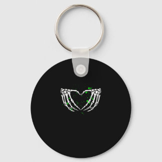Skeleton Hand Heart Sign Costume Halloween Keychain