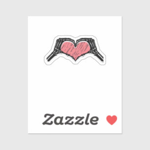 Skeleton Hand Heart Sign Valentines Day Classic