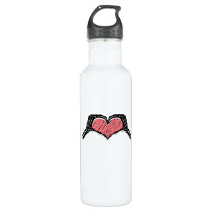 Skeleton Hand Heart Sign Valentines Day Classic 710 Ml Water Bottle