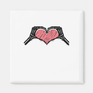 Skeleton Hand Heart Sign Valentines Day Classic Magnet