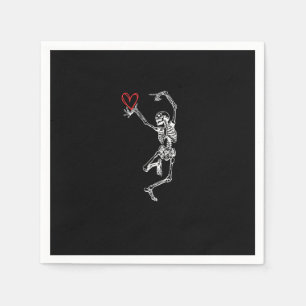 Skeleton Hand Heart Valentines Day Napkin