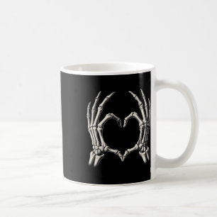 Skeleton Hand Heart Xray Retro Funny Halloween Cos Coffee Mug