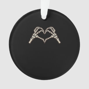 Skeleton Hand Hearts Design Ornament