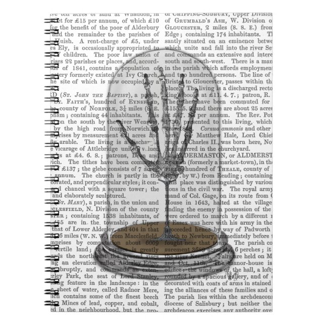 Skeleton Hand In Bell Jar 2 Notebook (Front)