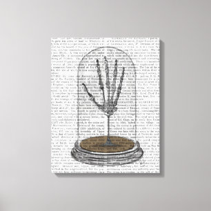 Skeleton Hand In Bell Jar Canvas Print