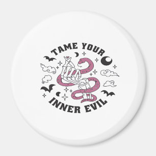 Skeleton Hand Making Heart Minimal Design Magnet